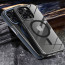 Vaku Luxos ® Apple iPhone 15 Pro Vortex Magpro Gel Cushion Slim Fit Shockproof Crystal Clear Camera Metal Ring Certified Mag-Safe Back Cover