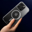 Vaku Luxos ® Apple iPhone 15 Pro Vortex Magpro Gel Cushion Slim Fit Shockproof Crystal Clear Camera Metal Ring Certified Mag-Safe Back Cover