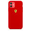 Ferrari ® For Apple iPhone 12 Mini Liquid Silicon Velvet-Touch Silk Finish Shock-Proof Back Cover