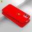 Ferrari ® For Apple iPhone 12 Mini Liquid Silicon Velvet-Touch Silk Finish Shock-Proof Back Cover