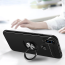 Vaku ® Xiaomi Redmi Note 7 / Note 7 Pro Ring Holder Auto Focus Leather Stitched Soft Silicone 4 Frames plus ultra-thin case transparent cover