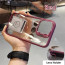 Vaku ® Apple iPhone 15 / 15 Plus Lens Flip Stand Holder Back Cover Case with Free Lens Protector