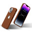Vaku Luxos ® Apple iPhone 14 Plus Lexza Premium Leather Logocut Shockproof TPU Hybrid Case Back Cover