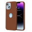 Vaku Luxos ® Apple iPhone 14 Lexza Premium Leather Logocut Shockproof TPU Hybrid Case Back Cover