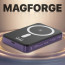 Vaku ® Magforge MagPro 10000mAh Magnetic Wireless Power Bank 15w Magsafe & 22.5w PD Type C Fast Charging For iPhone 16/15/14/13 Series iWatch & Airpods