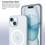 Vaku Luxos ® Apple iPhone 15 Glassy MagPro Clear TPU Shockproof Scratch Resistant Military-Grade Certified Mag-Safe Protection Back Cover