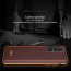 Vaku ® Samsung Galaxy A72 Vertical Leather Stitched Gold Electroplated Soft TPU Back Cover