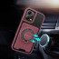 Vaku Luxos ® Xiaomi Redmi Note 12 Pro Axion Armor Military Grade Protective Case with Magnetic Ring Holder Kickstand Back Cover