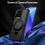 Vaku ® Vivo Y21T Astor Military Grade Armor Protective Case with Ring Bracket Kickstand Back cover
