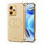Vaku ® Xiaomi Redmi Note 12 Pro Skylar Leather Pattern Gold Electroplated Soft TPU Back Cover