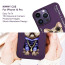 Vaku ® Apple iPhone 14 Pro Max 3D Embroidery Chain Pug Anti-Slip Scratch Resistant Protective Case Back Cover