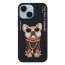 Vaku ® Apple iPhone 14 3D Embroidery Chain Pug Anti-Slip Scratch Resistant Protective Case Back Cover