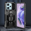 Vaku ® Xiaomi Redmi Note 12 5G Vanguard Military Grade Armor Case with Metal Belt Clip Kickstand Back Cover