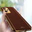 Vaku ® OnePlus Nord CE 2 Lite 5G Luxemberg Series Leather Stitched Gold Electroplated Soft TPU Back Cover