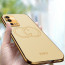 Vaku ® Oppo A55 Skylar Leather Pattern Gold Electroplated Soft TPU Back Cover