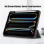 Vaku ® OPTINEX Apple iPad Pro M4 13-inch Back Flip Stand Cover 360 Degree with Pencil Holder Transparent Back Powerful Magnetic Attachment Slim Trifold Stand Case