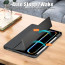 Vaku ® OPTINEX Apple iPad Pro M4 13-inch Back Flip Stand Cover 360 Degree with Pencil Holder Transparent Back Powerful Magnetic Attachment Slim Trifold Stand Case