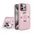 Vaku ® Apple iPhone 15 Pro Rime Frosted Magnetic Magpro Translucent Camera Protector Case with Built-in Stash Stand Back Cover