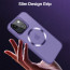 Vaku ® Apple iPhone 15 Rime Frosted Magnetic Magpro Translucent Camera Protector Case with Built-in Stash Stand Back Cover