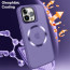 Vaku ® Apple iPhone 14 Pro Max Rime Frosted Magnetic Magpro Translucent Camera Protector Case with Built-in Stash Stand Back Cover