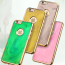 MeePhone ® For Apple iPhone 6 Plus / 6S Plus Jade Precious Stone Finish Gold Electroplated Bumper + Metallic Logo Display Silicon Back Cover