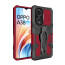 Vaku ® Oppo A38 Vanguard Military Grade Armor Case with Metal Belt Clip Kickstand Back Cover