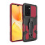 Vaku ® Vivo V25 5G Vanguard Military Grade Armor Case with Metal Belt Clip Kickstand Back Cover