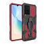 Vaku ® Vivo Y33T Vanguard Military Grade Armor Case with Metal Belt Clip Kickstand Back Cover