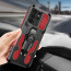 Vaku ® Samsung Galaxy S24 Ultra Vanguard Military Grade Armor Case with Metal Belt Clip Kickstand Back Cover