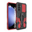 Vaku ® Samsung Galaxy S23 FE Vanguard Military Grade Armor Case with Metal Belt Clip Kickstand Back Cover