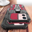 Vaku ® Vivo Y33s 5G Vanguard Military Grade Armor Case with Metal Belt Clip Kickstand Back Cover