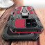 Vaku ® Vivo Y22 Vanguard Military Grade Armor Case with Metal Belt Clip Kickstand Back Cover