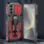 Vaku ® Samsung Galaxy S24 Plus Vanguard Military Grade Armor Case with Metal Belt Clip Kickstand Back Cover