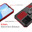 Vaku ® Vivo Y21 Vanguard Military Grade Armor Case with Metal Belt Clip Kickstand Back Cover