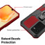 Vaku ® Vivo V25 5G Vanguard Military Grade Armor Case with Metal Belt Clip Kickstand Back Cover