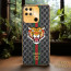 Vaku ® Xiaomi Redmi 10 4G Lynx Leather Stitched Gold Electroplated Soft TPU Back Cover Case