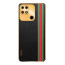 Vaku ® Xiaomi Redmi 10 4G Felix Line Leather Stitched Gold Electroplated Soft TPU Back Cover Case