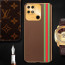 Vaku ® Xiaomi Redmi 10 4G Felix Line Leather Stitched Gold Electroplated Soft TPU Back Cover Case