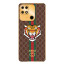 Vaku ® Xiaomi Redmi 10 4G Lynx Leather Stitched Gold Electroplated Soft TPU Back Cover Case