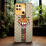 Vaku ® Xiaomi Redmi 10 4G Lynx Leather Stitched Gold Electroplated Soft TPU Back Cover Case