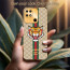Vaku ® Xiaomi Redmi 10 4G Lynx Leather Stitched Gold Electroplated Soft TPU Back Cover Case