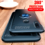 Vaku ® Xiaomi Redmi Note 7 / Note 7 Pro Ring Holder Auto Focus Leather Stitched Soft Silicone 4 Frames plus ultra-thin case transparent cover