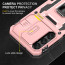 Vaku ® Samsung Galaxy M34 5G Aegis Armor Slide Camera Protection Magnetic Ring Holder Kickstand Back Cover