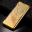 Vaku ® Samsung Galaxy A8 Plus Mate Smart Awakening Mirror Folio Metal Electroplated PC Flip Cover