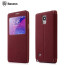 Baseus ® Samsung Galaxy Note 4 Smart Terse WindowView Suede Leather Case Flip Cover
