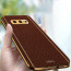 Vaku ® Samsung Galaxy S10e Luxemberg Leather Stitched Gold Electroplated Soft TPU Back Cover