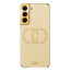 Vaku ® Samsung Galaxy S21 FE Skylar Leather Pattern Gold Electroplated Soft TPU Back Cover