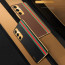 Vaku ® Samsung Galaxy S23 FE Felix Line Leather Stitched Gold Electroplated Soft TPU Back Cover Case
