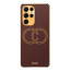 Vaku ® Samsung Galaxy S22 Ultra Skylar Leather Pattern Gold Electroplated Soft TPU Back Cover