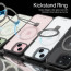 Vaku Luxos ® Apple iPhone 15 Plus Solace MagPro with Magnetic Alloy Ring Metal Kickstand Scratch Resistant Certified Mag-Safe Protection Cover